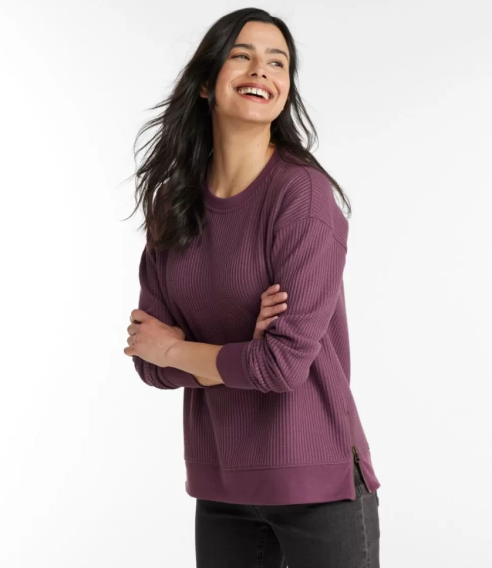 Flash Sale "Women's Birchwood Brushed Waffle Top, Crewneck" Women Shirts & Tops