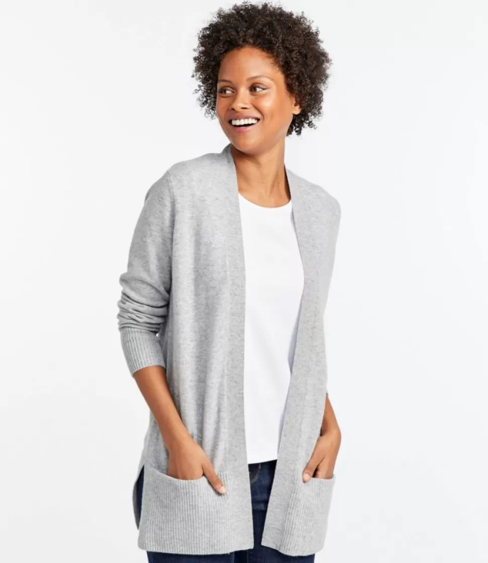 Hot "Women's Classic Cashmere Open Cardigan with Pocket" Women Sweaters