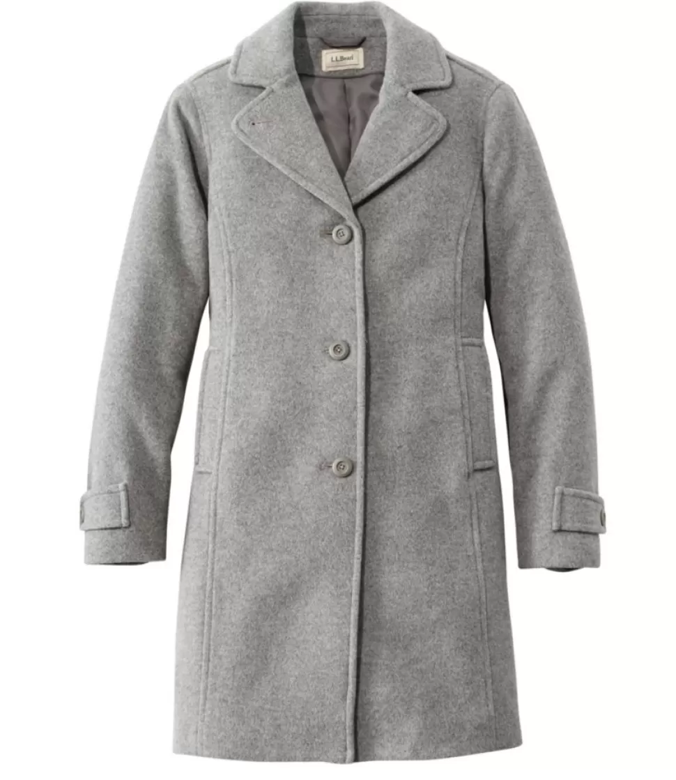 Sale "Women's Classic Lambswool Polo Coat, Three-Quarter" Women Casual Jackets