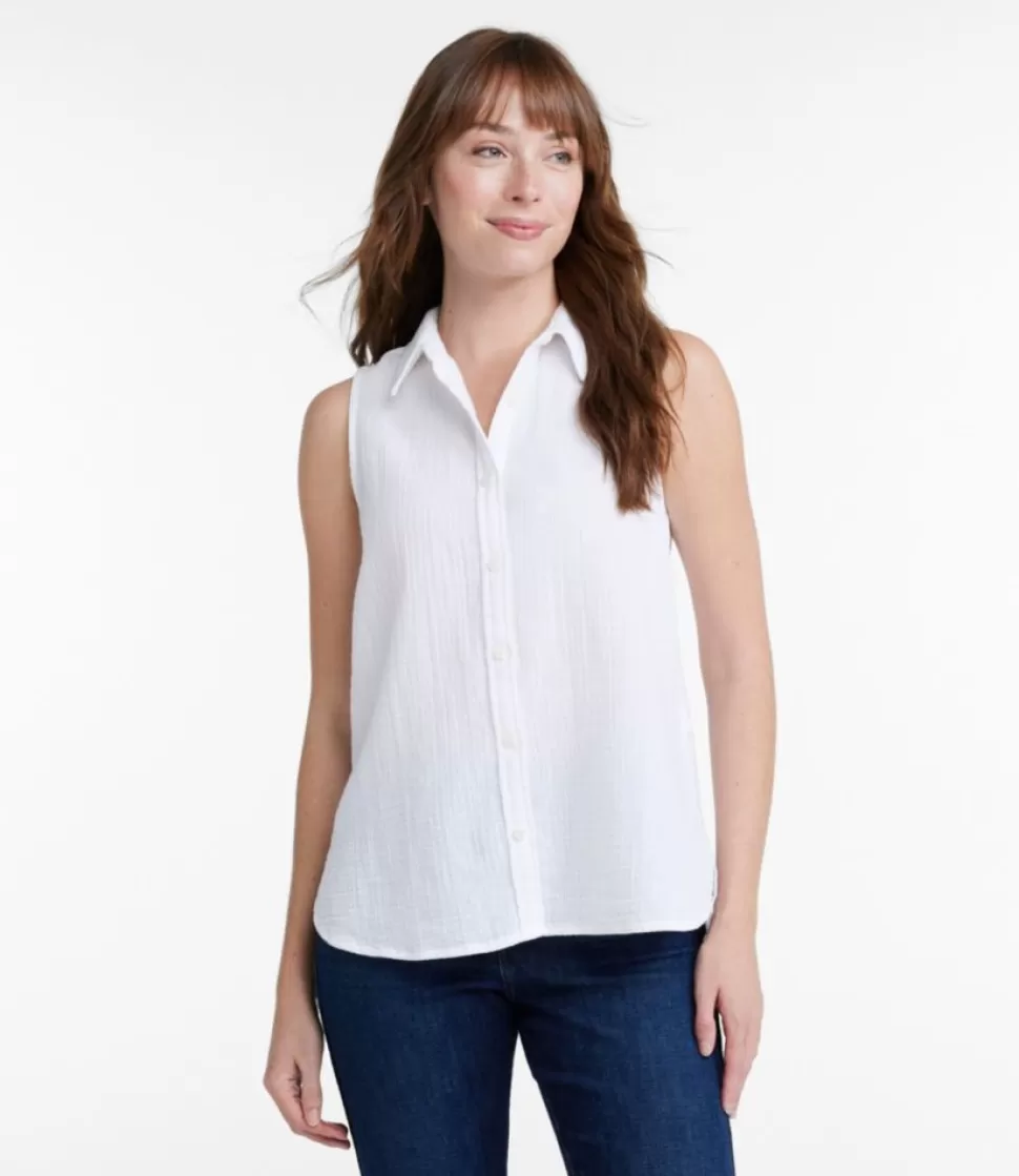 Best "Women's Cloud Gauze Sleeveless Shirt" Women Shirts & Tops