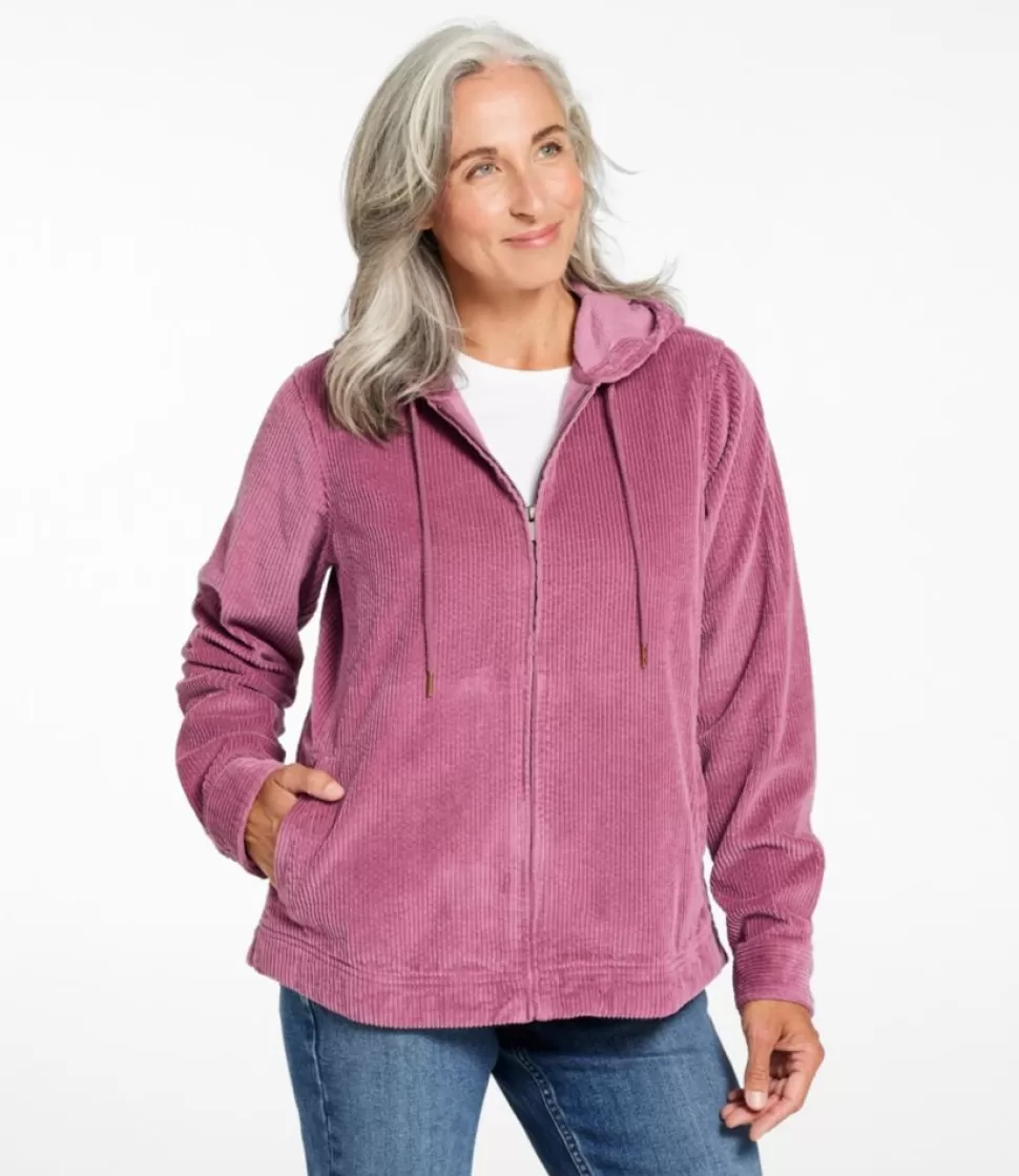 Best Sale "Women's Comfort Corduroy Relaxed Shirt, Zip Hoodie" Women Shirts & Tops