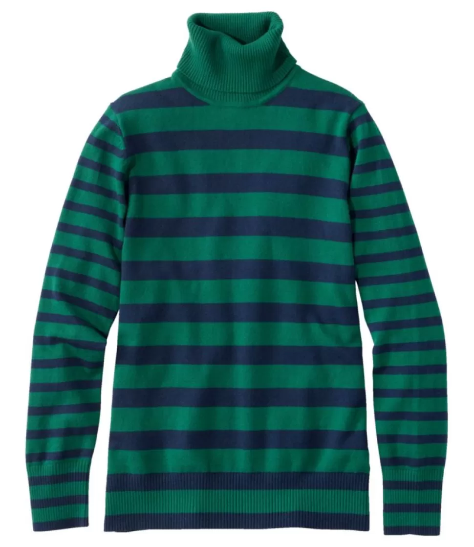 Online "Women's Cotton/Cashmere Sweater, Turtleneck Stripe" Women Sweaters