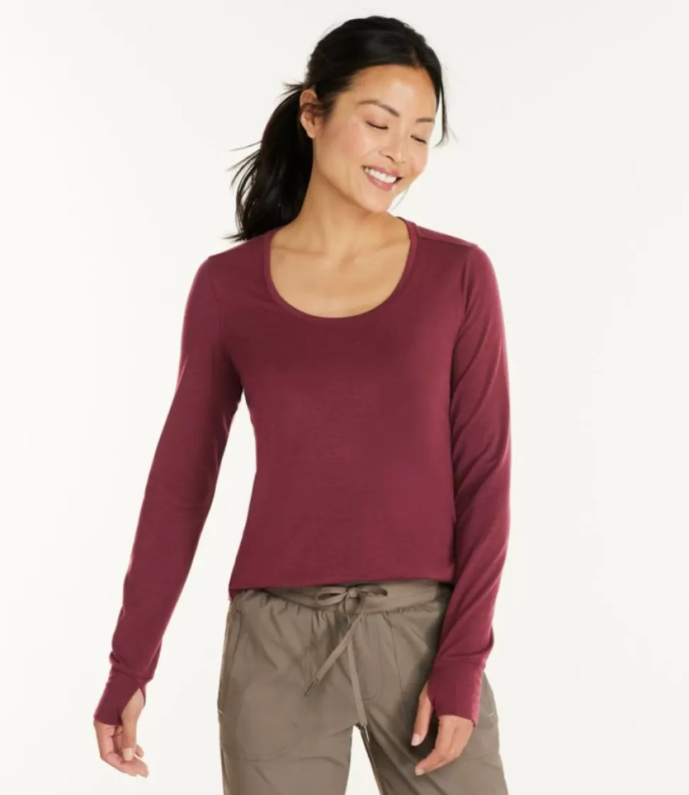 Best "Women's Encompass Merino Wool-Blend Scoopneck, Long-Sleeve" Women Shirts & Tops | Activewear