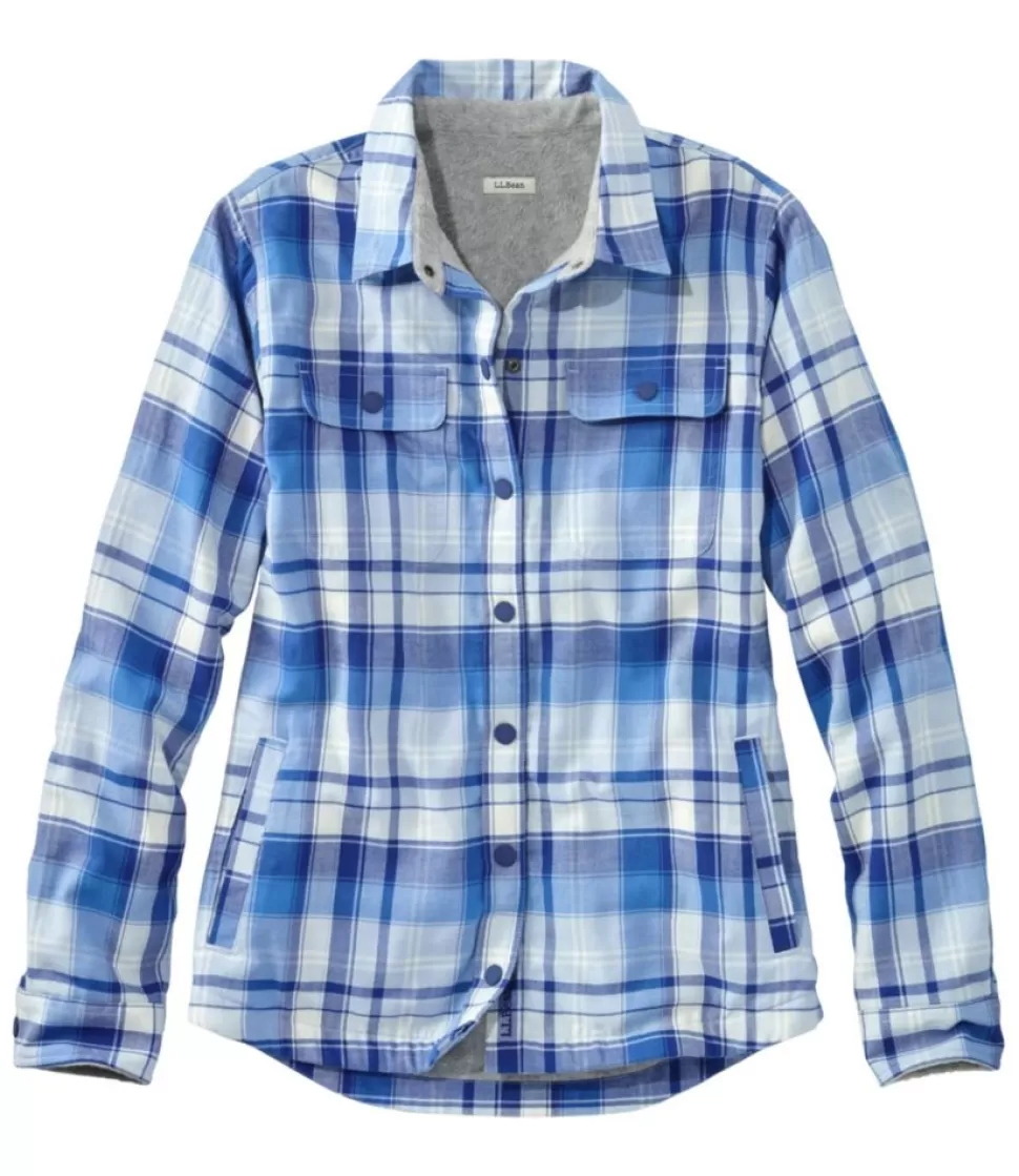 Discount "Women's Fleece-Lined Flannel Shirt, Snap-Front Plaid" Women Shirts & Tops