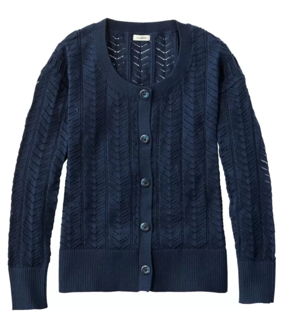 Discount "Women's Frye Island Pointelle Sweater, Cardigan" Women Sweaters