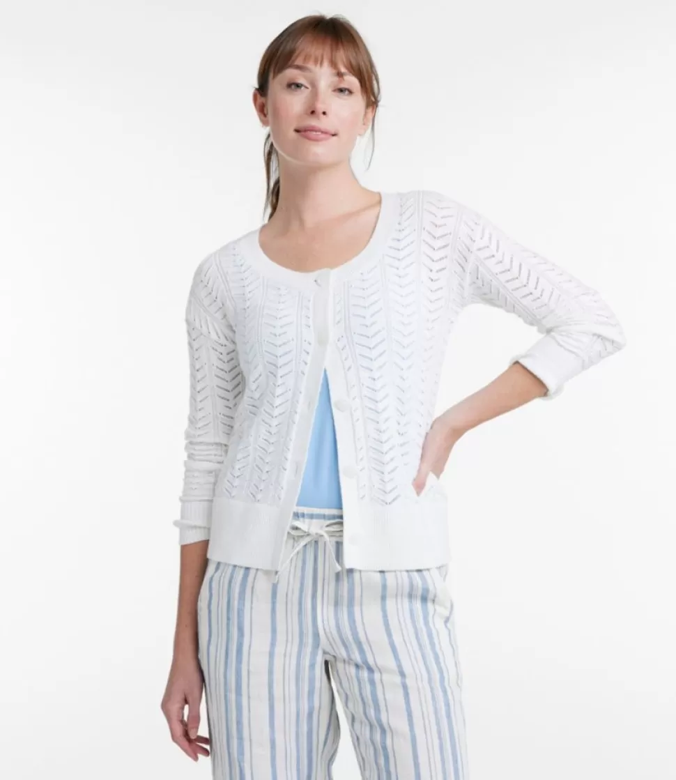 Discount "Women's Frye Island Pointelle Sweater, Cardigan" Women Sweaters