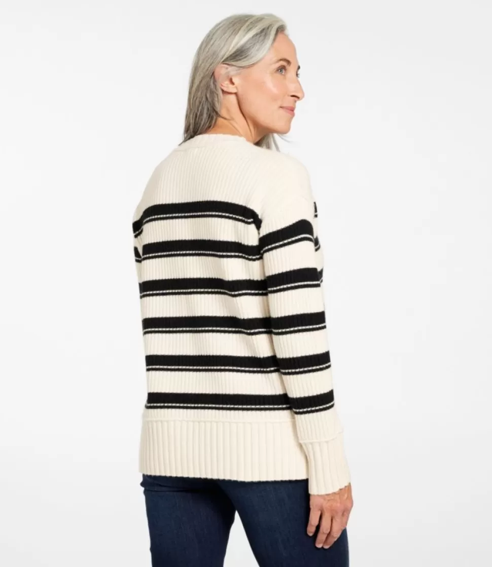 Online "Women's Heritage Heirloom Wool/Cashmere Sweater, Crewneck Stripe" Women Sweaters