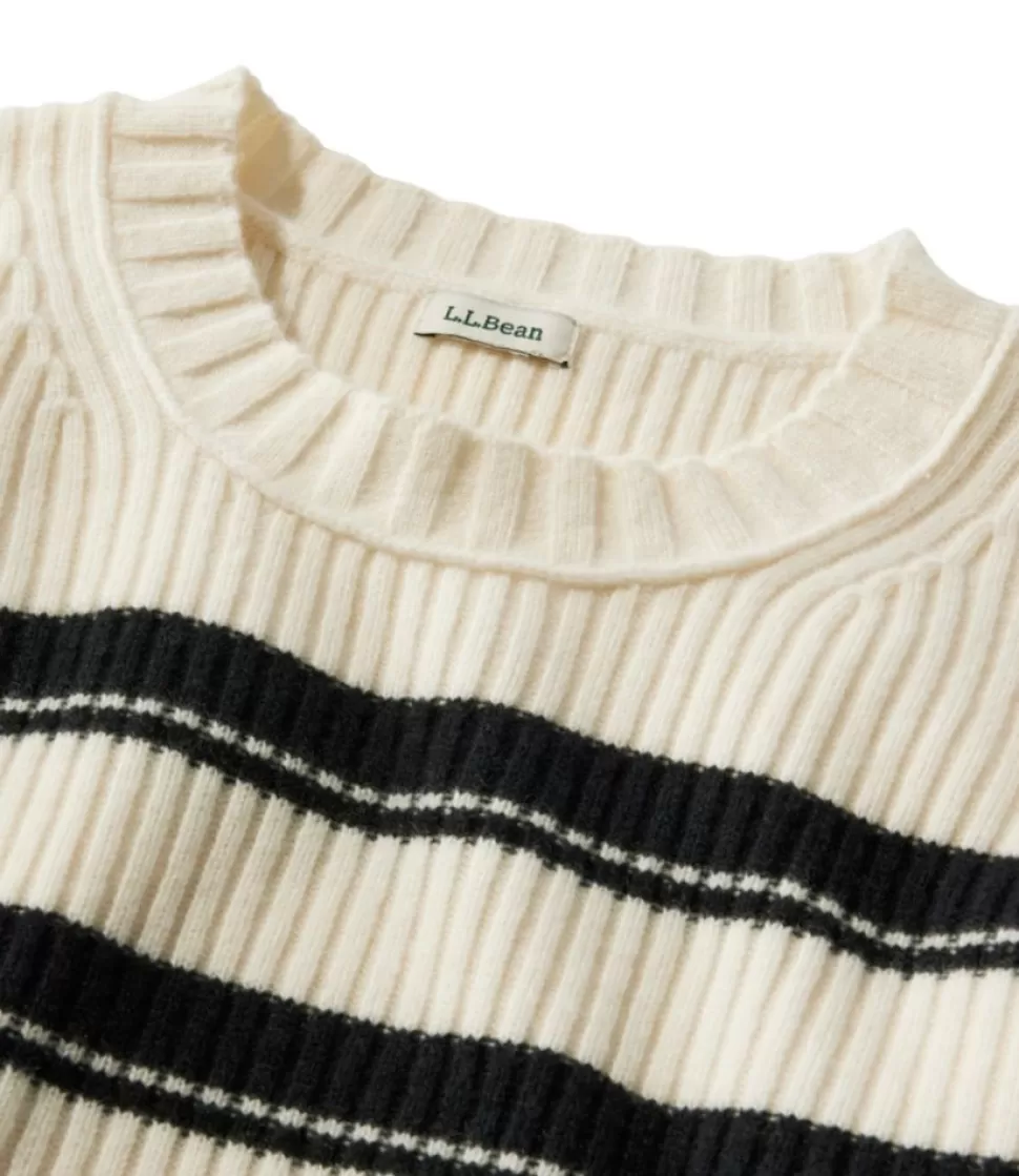 Online "Women's Heritage Heirloom Wool/Cashmere Sweater, Crewneck Stripe" Women Sweaters