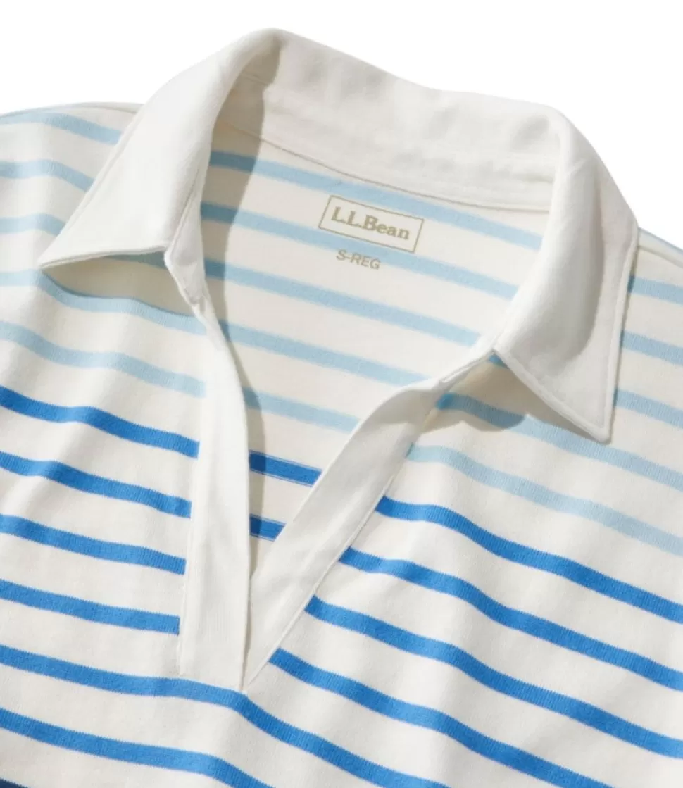 Sale "Women's Heritage Mariner Top, Splitneck Polo Three-Quarter-Sleeve Stripe" Women Shirts & Tops