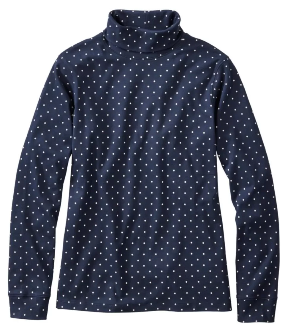 Best Sale "Women's Interlock Turtleneck, Long-Sleeve Allover Print" Women Shirts & Tops