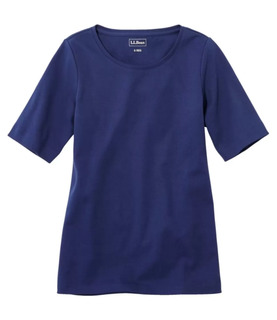 Shop "Women's Jewelneck Tee, Elbow-Sleeve" Women Shirts & Tops