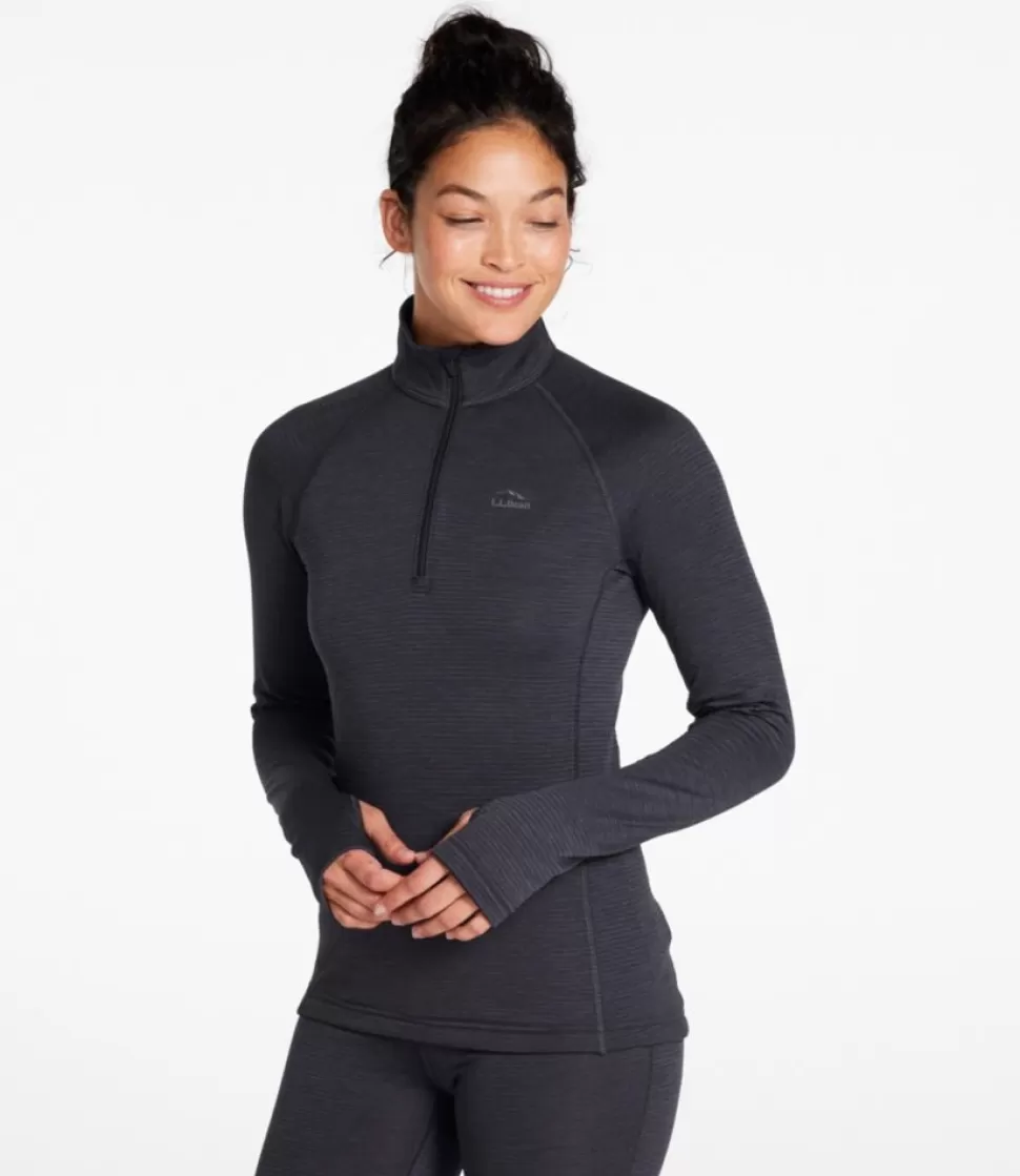 Outlet "Women's Midweight Base Layer Crew Top, 1/4 Zip" Women Base Layers