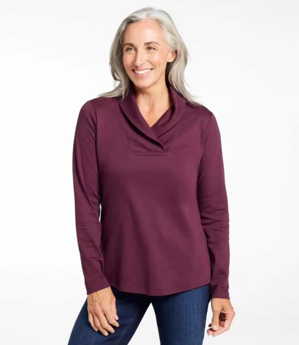 Cheap "Women's Pullover, Long-Sleeve Shawl Collar" Women Shirts & Tops