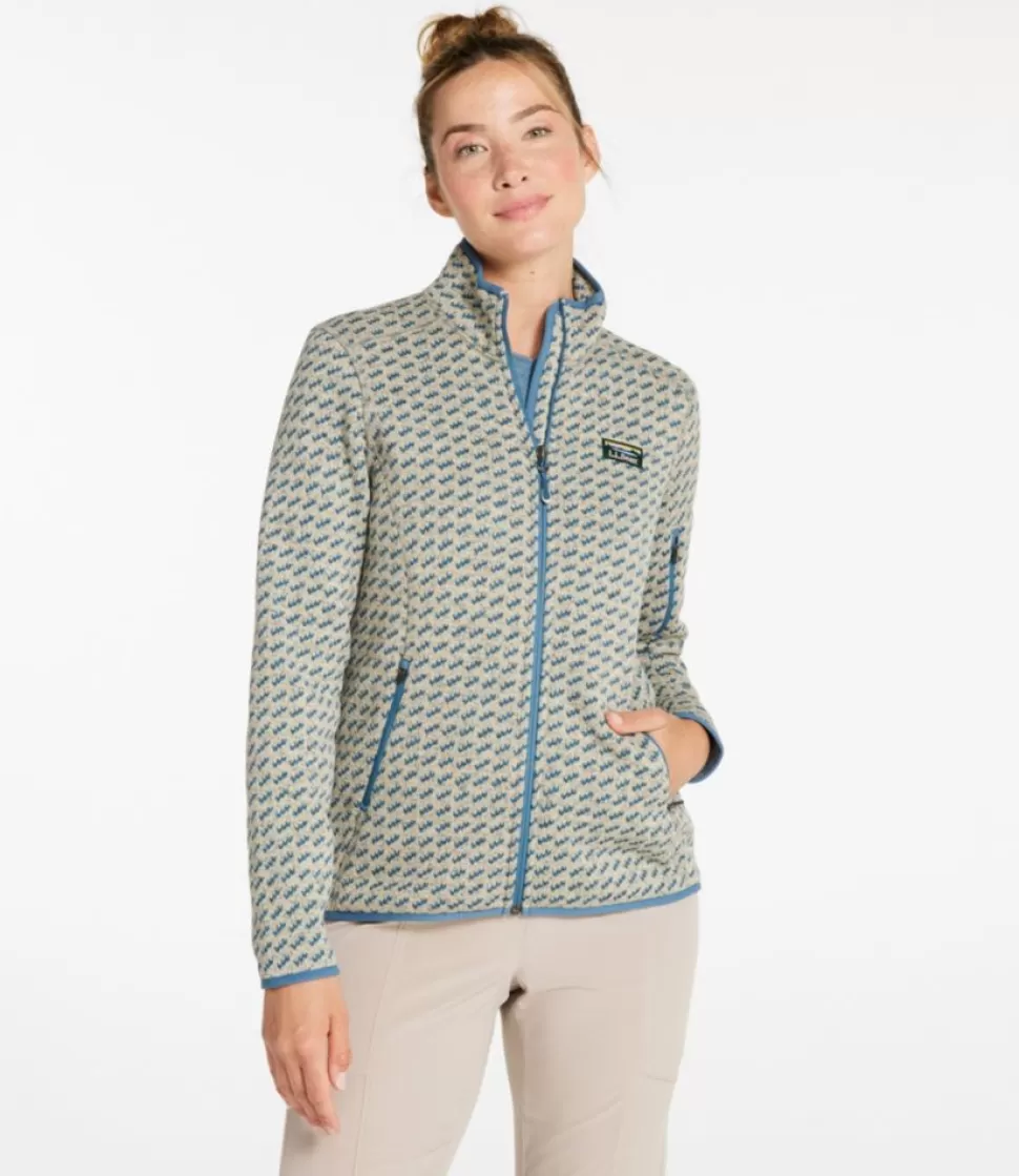 Clearance "Women's Sweater Fleece Full-Zip Jacket, Print" Women Fleece | Activewear