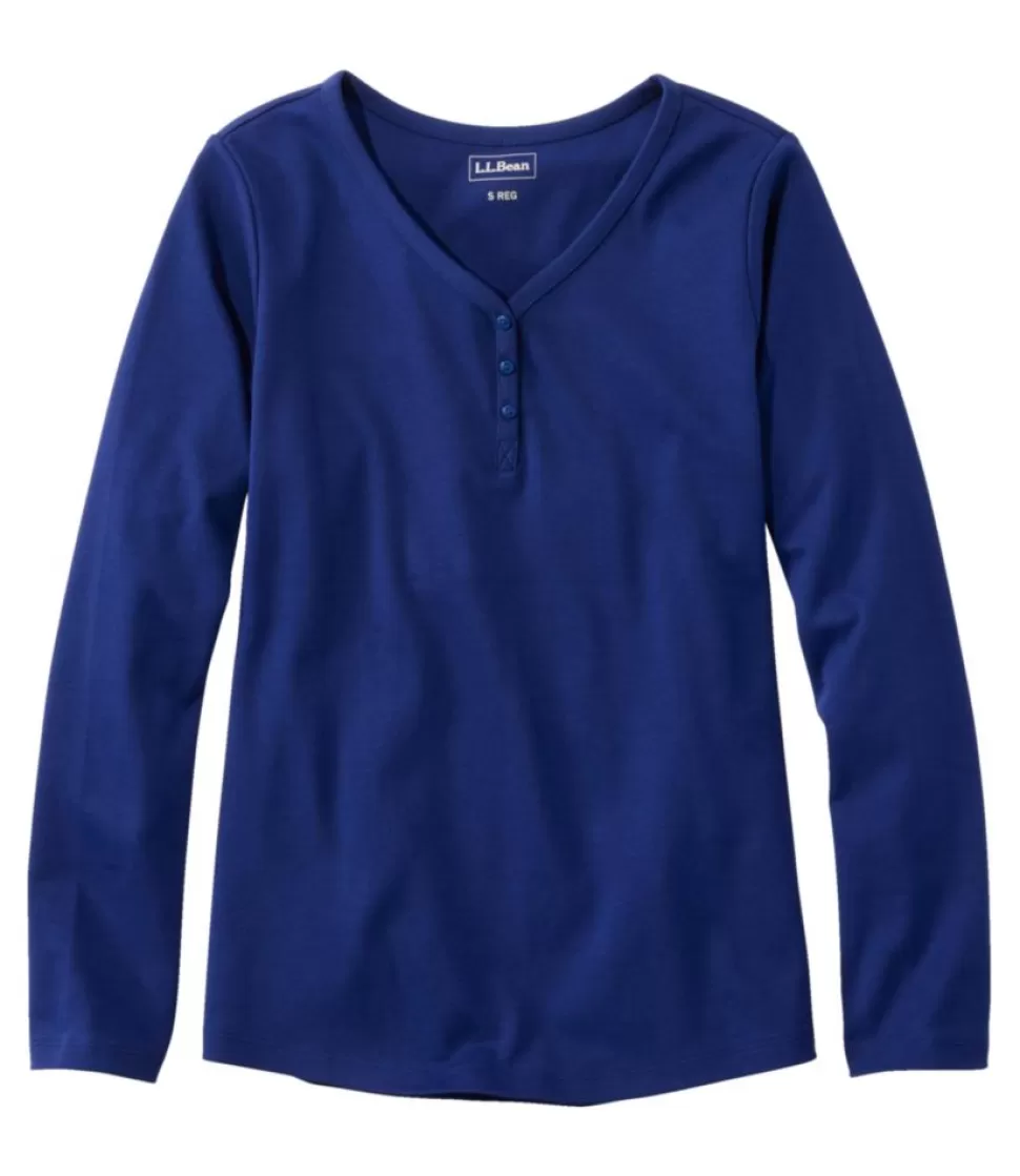 Outlet "Women's V-Neck Henley, Long-Sleeve" Women Shirts & Tops