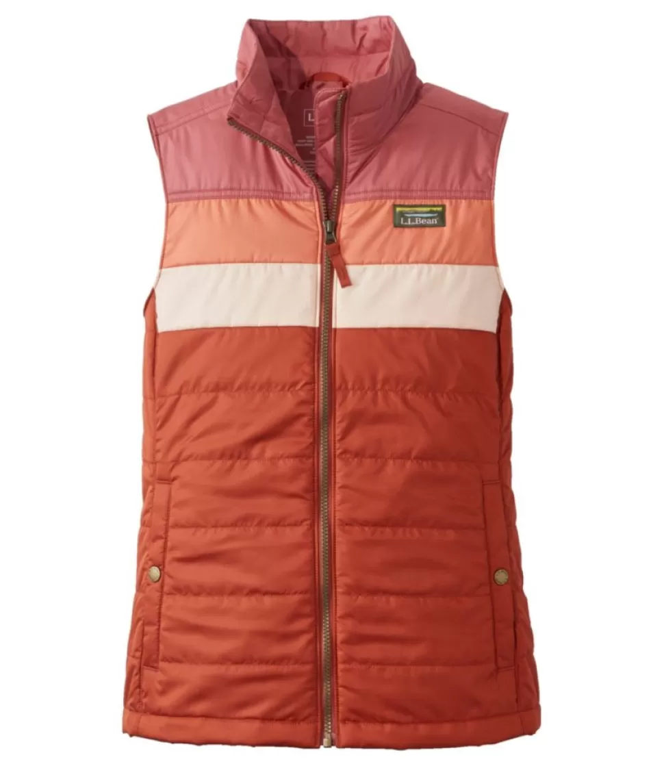 New "Women's Mountain Classic Puffer Vest, Colorblock" Women Vests