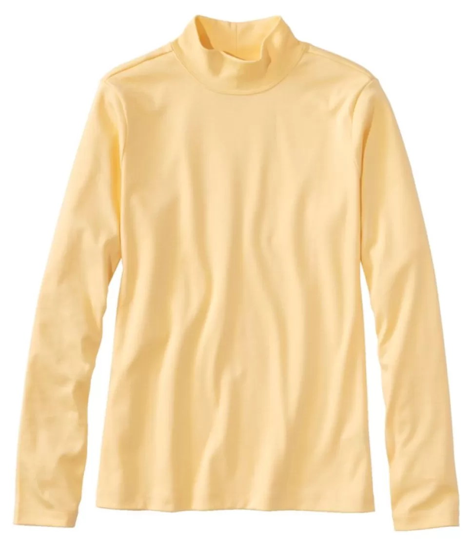 Outlet "Women's Pima Cotton Tee, Long-Sleeve Mockneck" Women Shirts & Tops