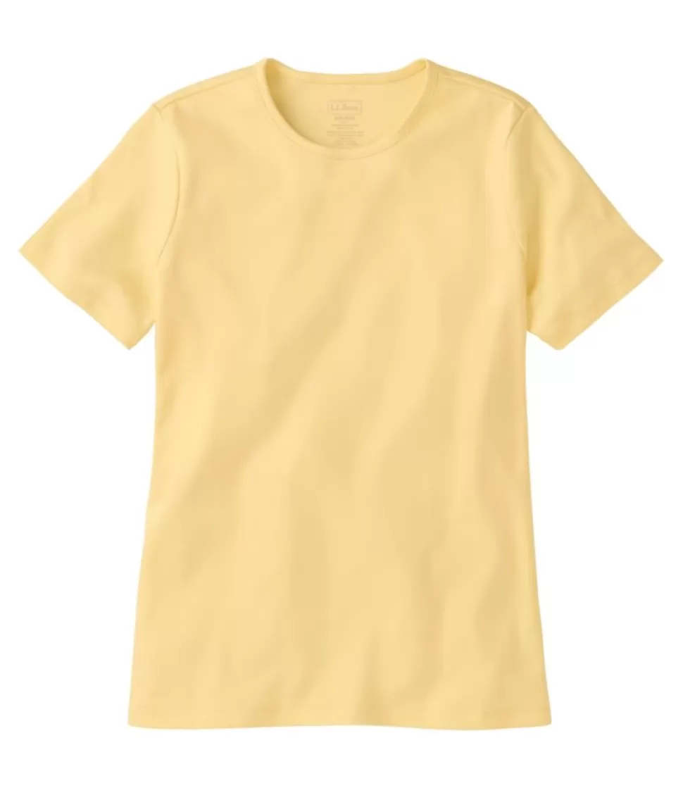 Sale "Women's Pima Cotton Tee, Short-Sleeve Crewneck" Women Shirts & Tops