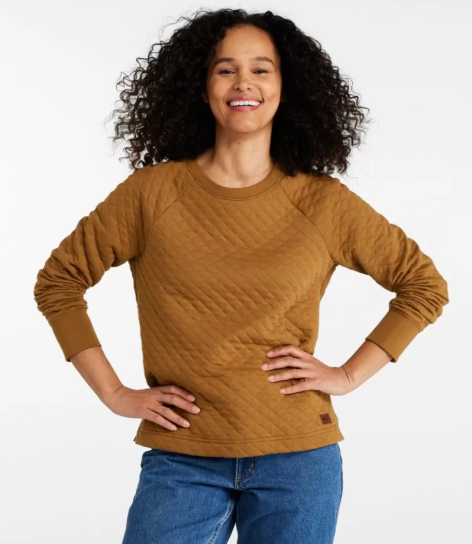 Online "Women's Quilted Sweatshirt, Crewneck Pullover" Women Shirts & Tops | Sweatshirts