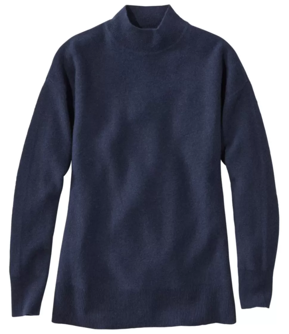 Hot "Women's Respun Cashmere Sweater, Mockneck" Women Sweaters