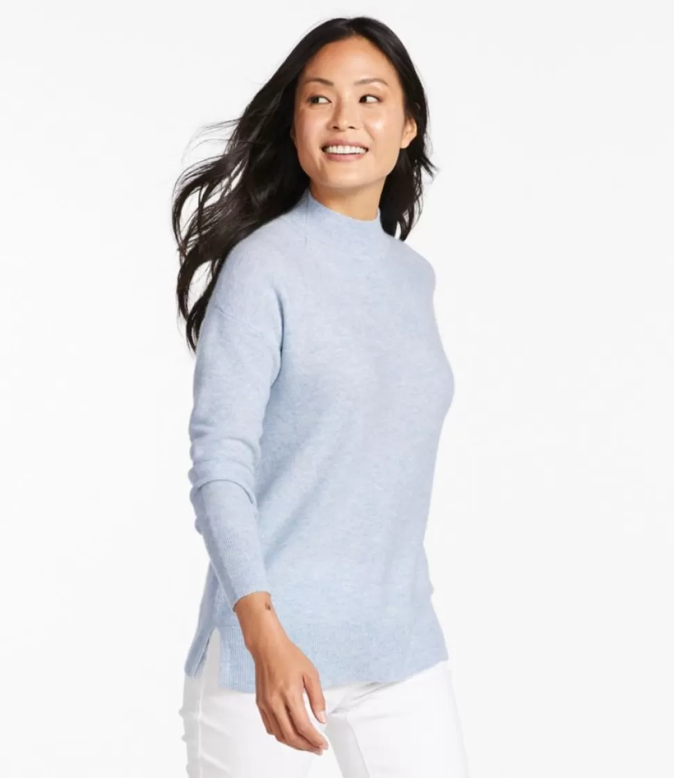 Hot "Women's Respun Cashmere Sweater, Mockneck" Women Sweaters