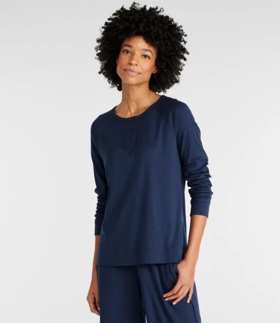 Sale "Women's Restorative Sleepwear, Long-Sleeve Henley" Women Sleepwear