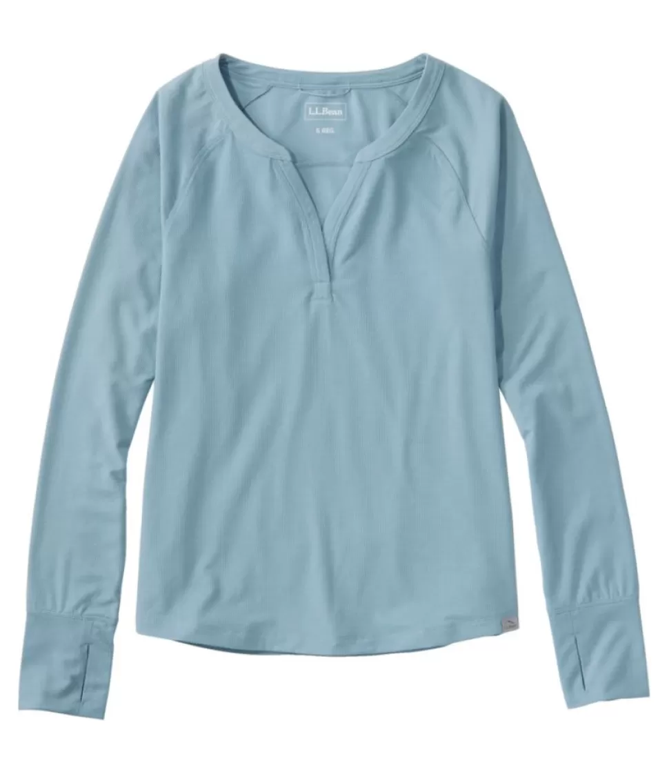 Sale "Women's Ribbed Performance Tee, Long-Sleeve Splitneck" Women Shirts & Tops | Activewear