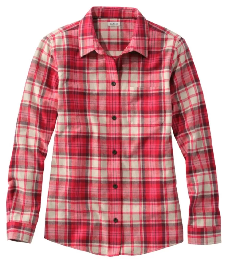 Fashion "Women's Scotch Plaid Flannel Shirt, Relaxed" Women Shirts & Tops