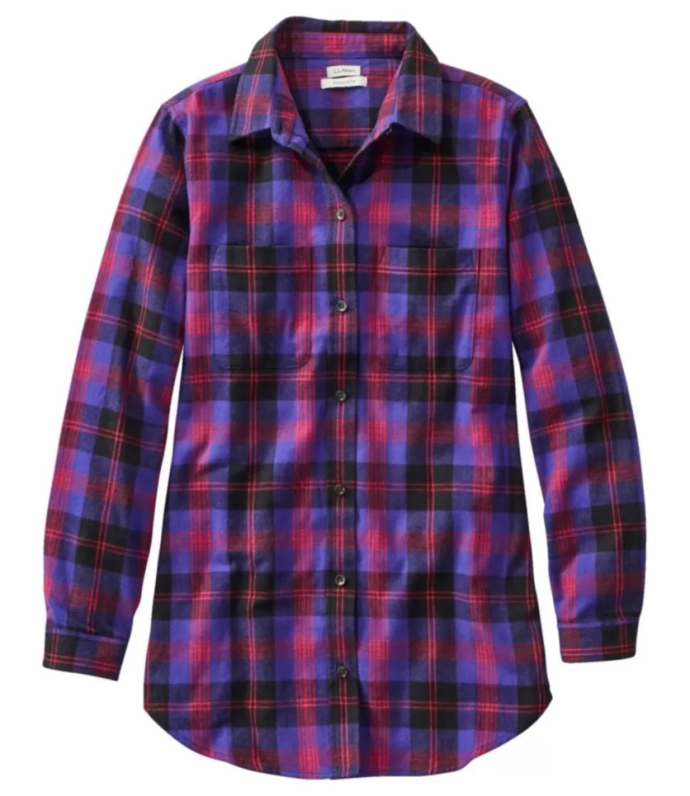 Cheap "Women's Scotch Plaid Flannel Shirt, Tunic" Women Shirts & Tops