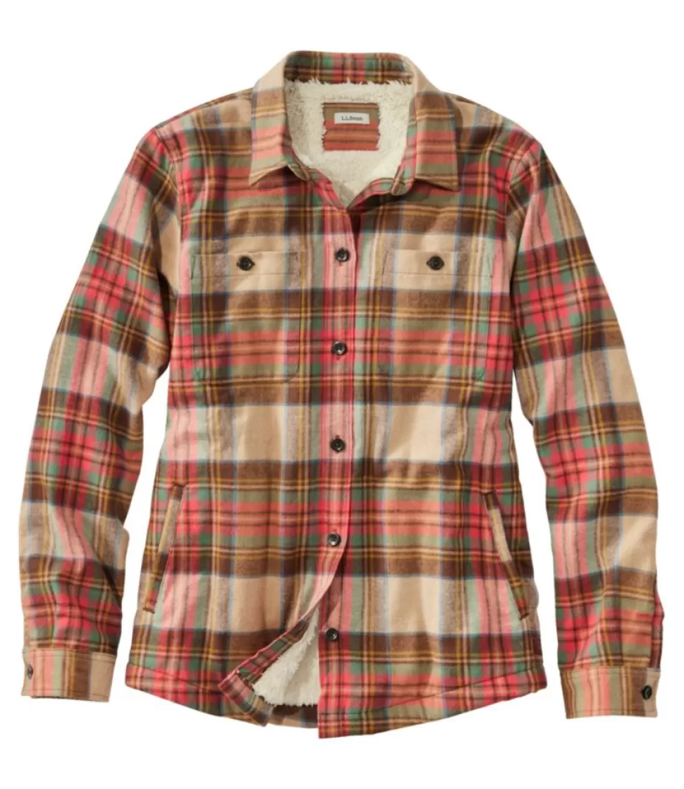 Clearance "Women's Scotch Plaid Shirt, Sherpa-Lined" Women Shirts & Tops