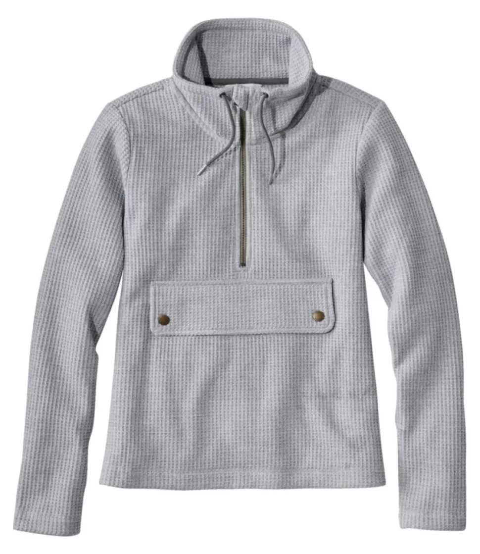 New "Women's Signature Brushed-Back Waffle Anorak" Women Sweatshirts