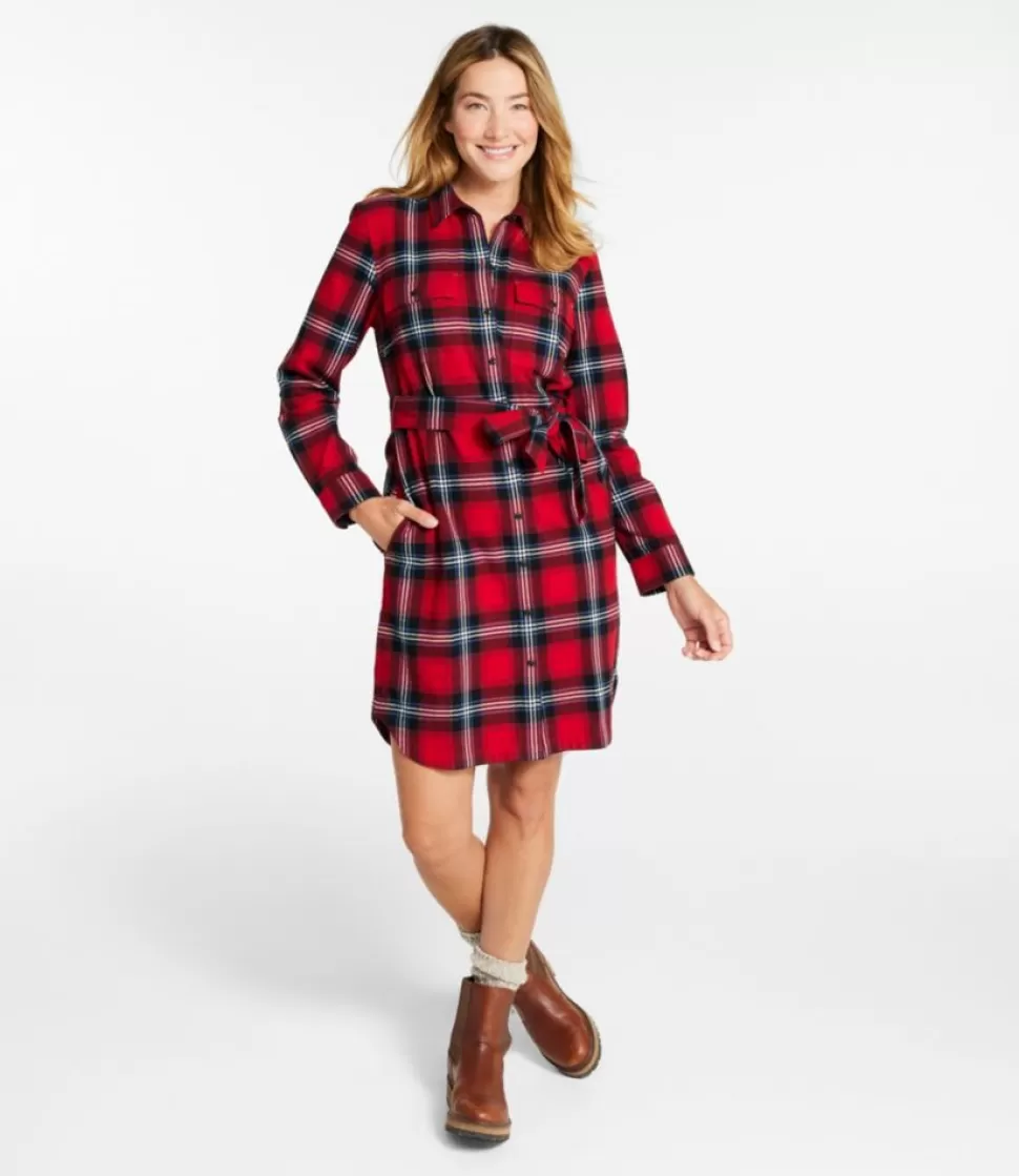 Outlet "Women's Signature Camp Flannel Shirt Dress, Button-Front" Women Dresses & Skirts