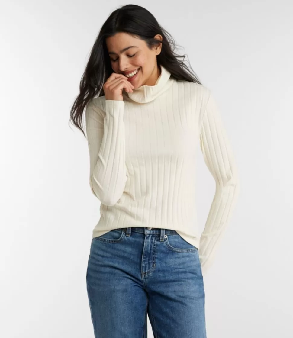 Fashion "Women's Signature Ribbed Turtleneck" Women Shirts & Tops