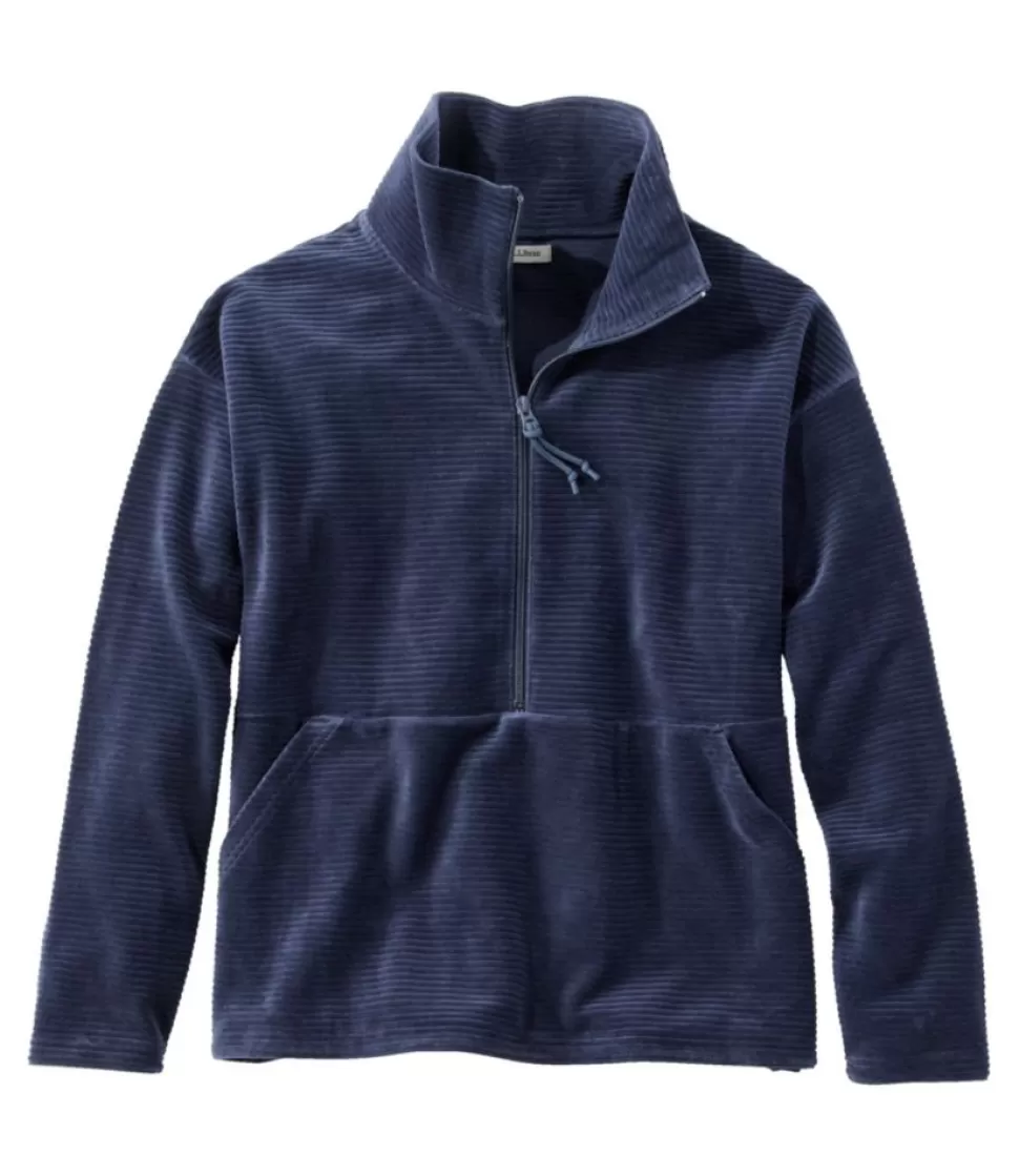 Hot "Women's Soft Stretch Corduroy Pullover, Half-Zip" Women Shirts & Tops | Sweatshirts