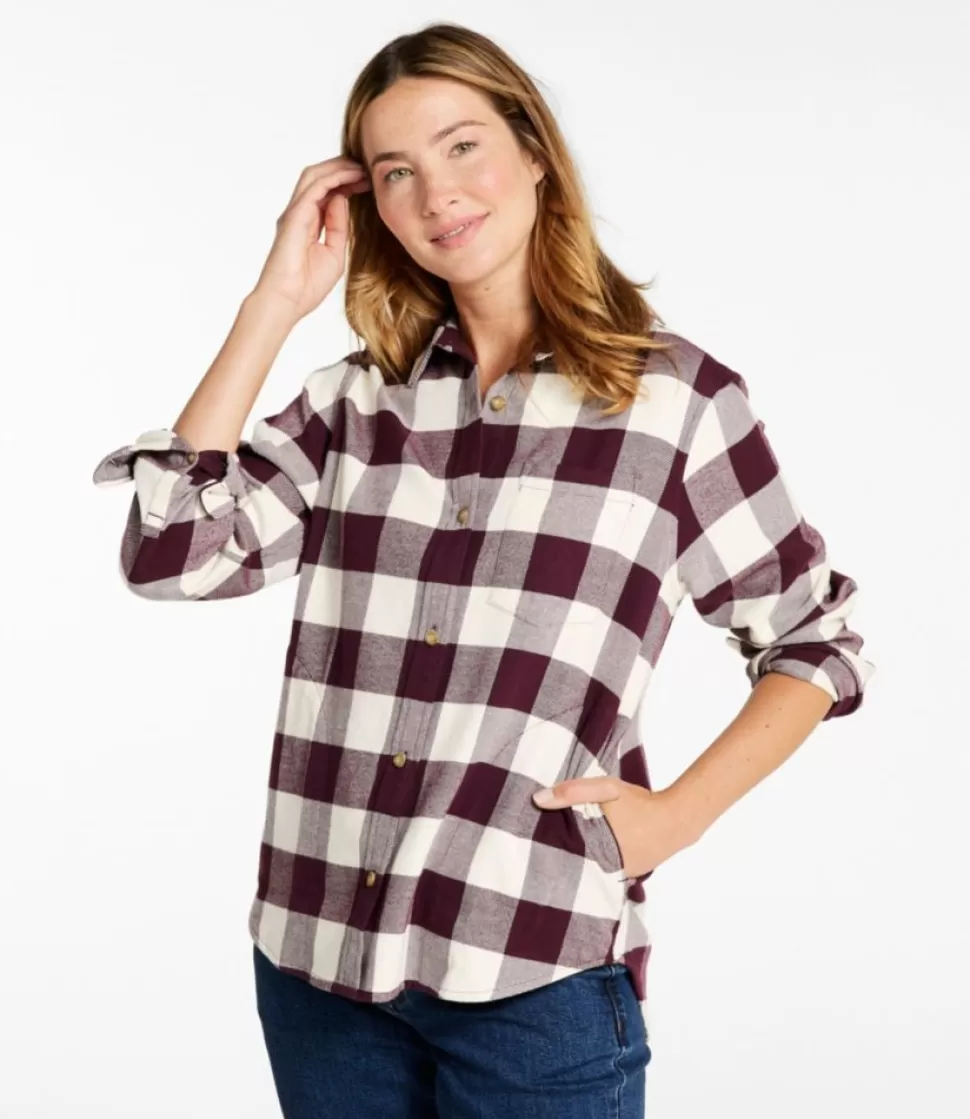 Store "Women's Soft-Brushed Flannel Shirt" Women Shirts & Tops