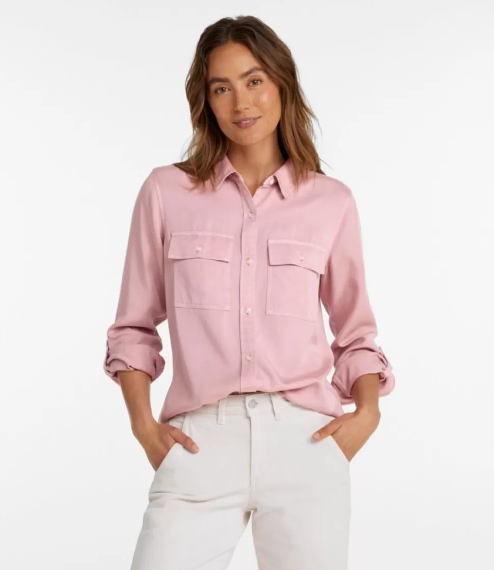 Flash Sale "Women's Soft-Washed Tencel Utility Shirt" Women Shirts & Tops