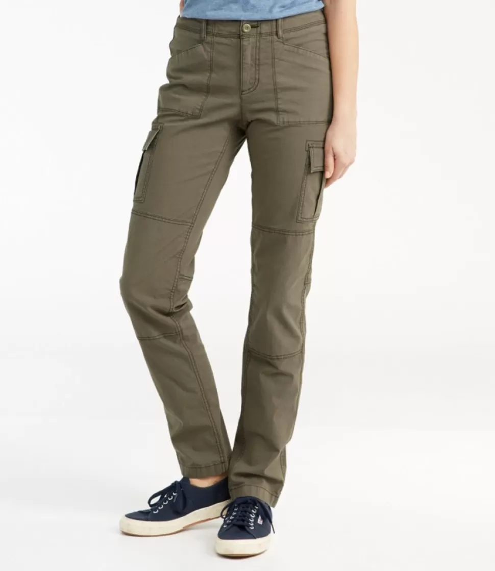 Best Sale "Women's Stretch Canvas Cargo Pants, Mid-Rise Straight-Leg" Women Pants