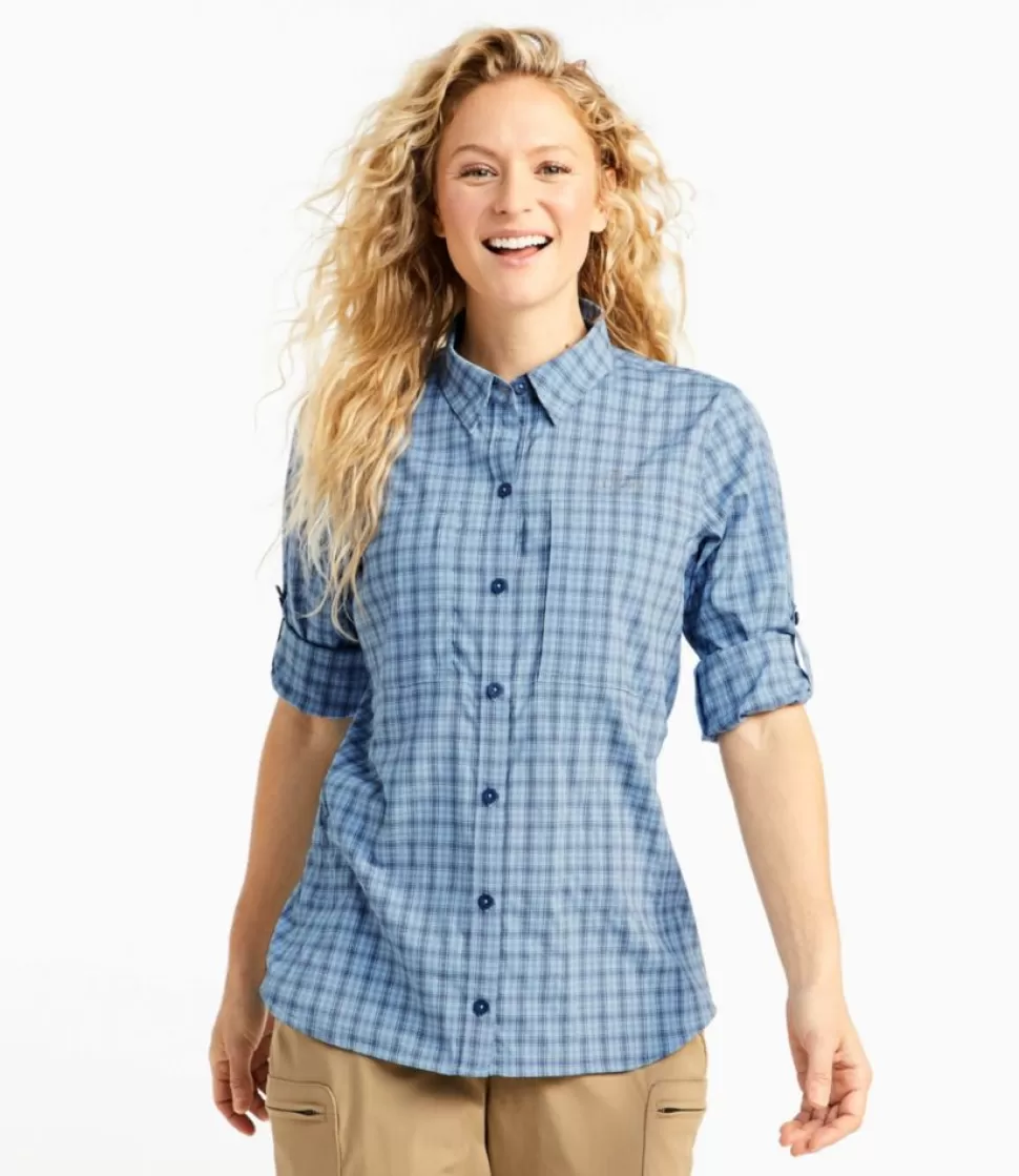 Store "Women's Tropicwear Pro Stretch Shirt, Long-Sleeve Plaid" Women Shirts & Tops | Activewear