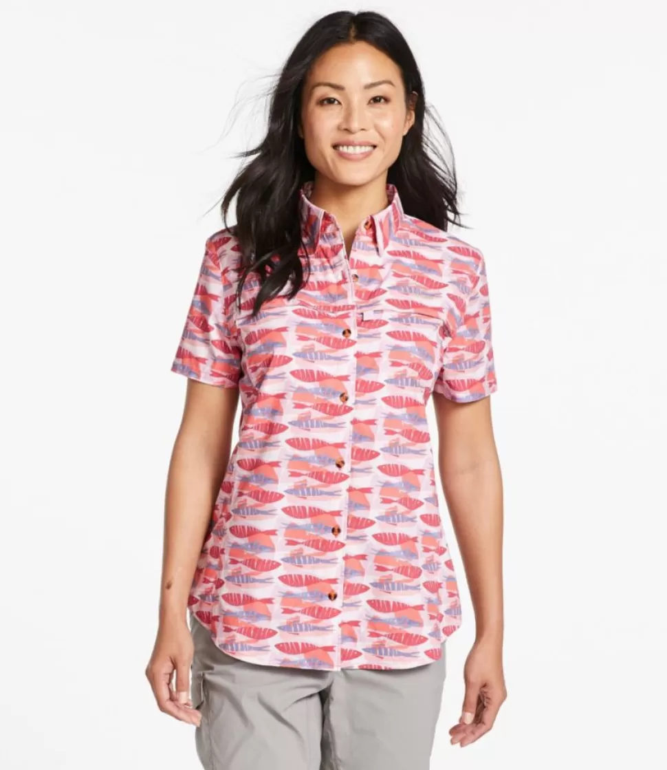 Cheap "Women's Tropicwear Shirt, Short-Sleeve Print" Women Shirts & Tops | Fishing