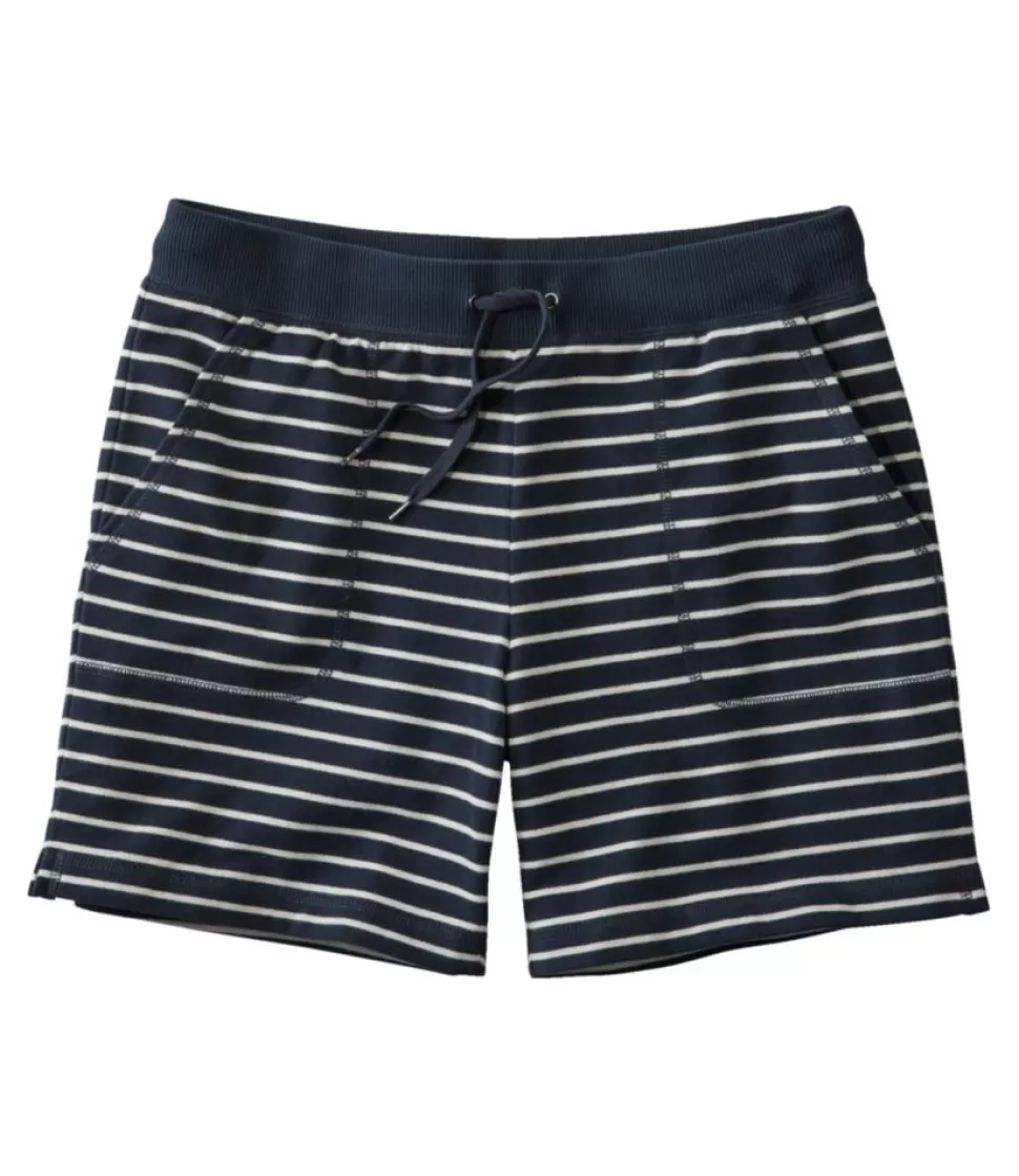 Clearance "Women's Ultrasoft Sweats 6" Shorts, Stripe" Women Shorts & Skorts