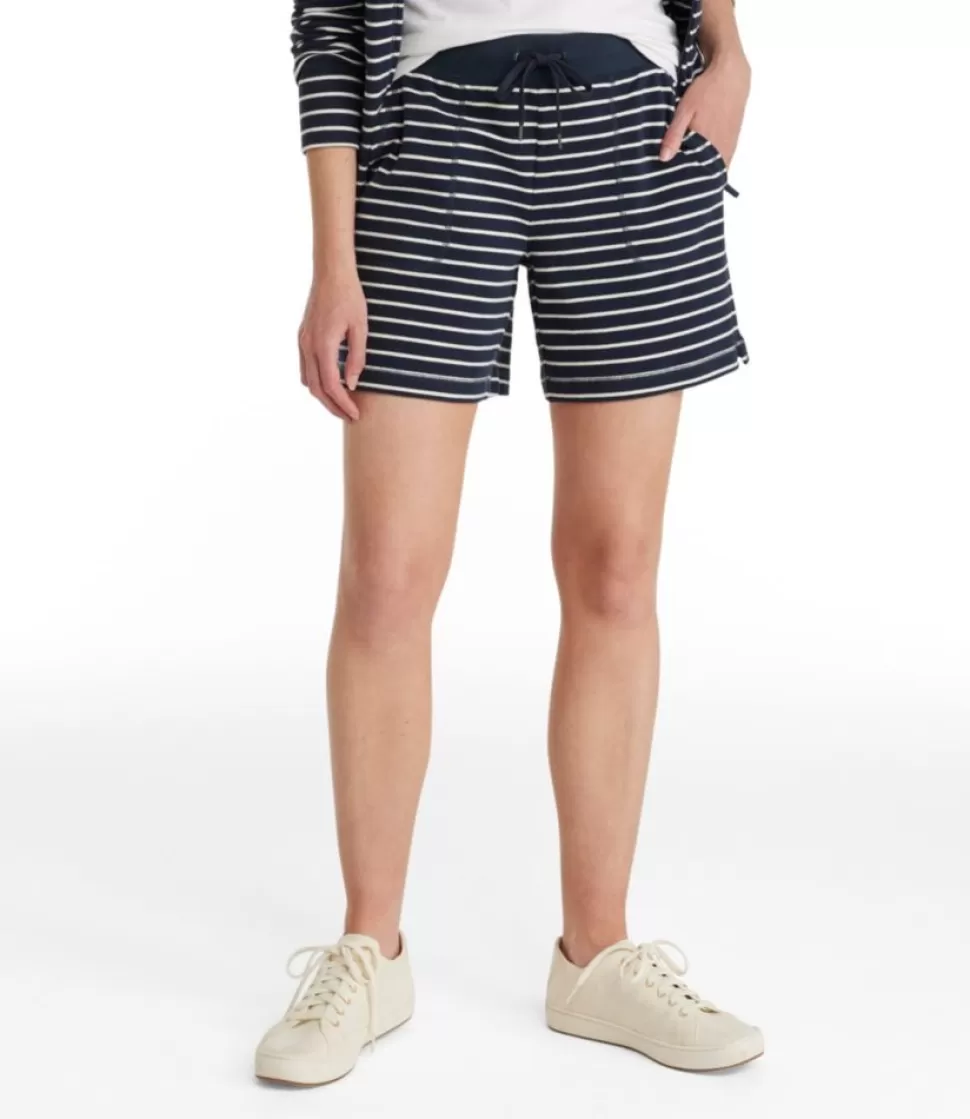 Clearance "Women's Ultrasoft Sweats 6" Shorts, Stripe" Women Shorts & Skorts